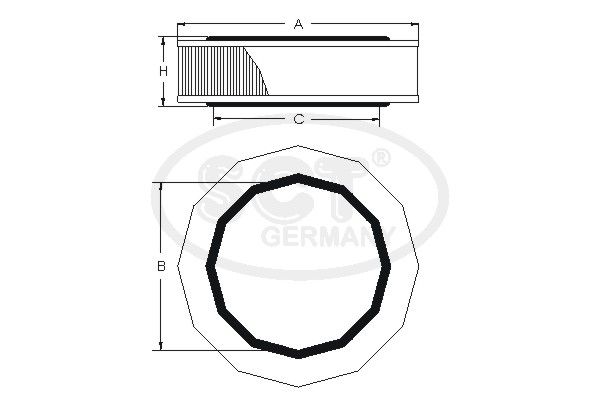 SCT GERMANY oro filtras SB 205